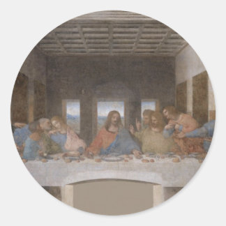 Afgelopen Supper Leonardo Da Vinci schilderen Ronde Sticker