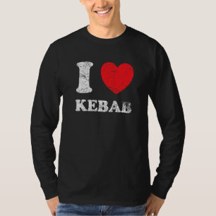 Afgepeigerde Grunge Versleten Stijl Ik Hou Van Keb T-shirt