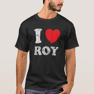 Afgepeigerde Grunge Versleten Stijl Ik Hou Van Roy T-shirt