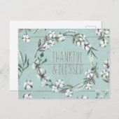 Afgerold VI-mint | Thankful & Blessed Briefkaart (Voorkant / Achterkant)