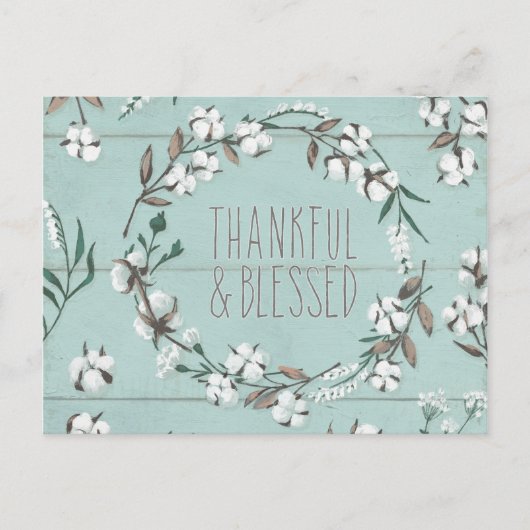 Afgerold VI-mint | Thankful & Blessed Briefkaart (Voorkant)