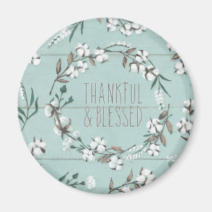 Afgerold VI-mint   Thankful & Blessed Magneet