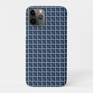 Afgerond blauw compartimentontwerp iPhone 11 pro hoesje