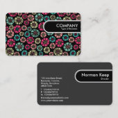 Afgerond Label - Abstract Flowers 031023 (Voorkant / Achterkant)