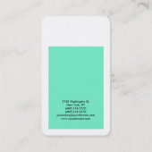 Afgeronde hoek Blauw Wit Elegant Modern Visitekaartje (Achterkant)