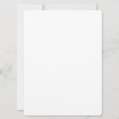 Afgeronde hoeken Grote witte blanke bruiloft Kaart (Voorkant)