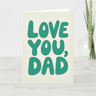 Afgeronde Love You Papa Grafische kaart