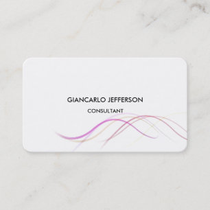 Afgeronde minimalistische peulkrommen visitekaartje