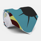 Afgeronde moderne rechthoeken uit het midden van d stropdas (Opgerold)