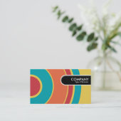 Afgeronde rand Label - Kleurrijke Circle 05 (Staand voorkant)