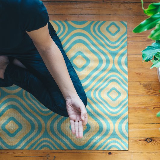 afgeronde retro yogamat