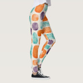 Afgeronde vierkanten, ovalen Abstract Blobs Patter Leggings (Rechts)