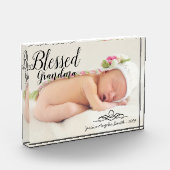 Afgeruste oma Elegant Script One Photo Option Fotoblokken (Links)