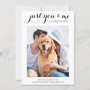 Afgeschaalde verandering van plannen honden trouw save the date