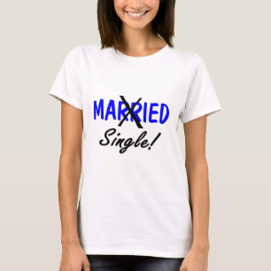 Afgescheiden eenmalig (blauw) t-shirt