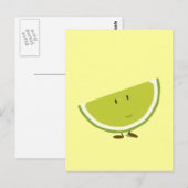 Afgesneden limoen glimlachen briefkaart (Voorkant / Achterkant)