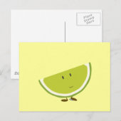 Afgesneden limoen glimlachen briefkaart (Voorkant / Achterkant)