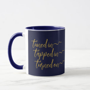 Afgesteld in LoA Calligrafie Navy Mok