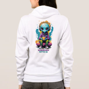 Afgestemd op Zoned Out Coffee On Schattigee buit Hoodie