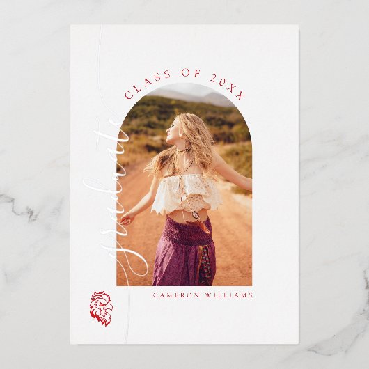 Afgestudeerd aan Jacksonville State University Folie Uitnodiging (Voorkant)