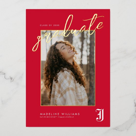 Afgestudeerd aan Jacksonville State University Folie Uitnodiging (Voorkant)