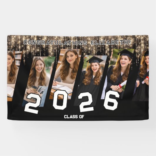 Afgestudeerd Aangepaste Banner met Foto Collage (Horizontaal)