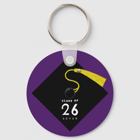 Afgestudeerd cadeau om te bewaren sleutelhanger (Voorkant)