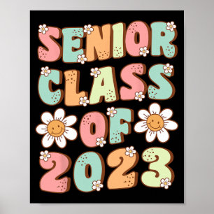 Afgestudeerd Cute Groovy Afgestudeerd Cl Van 2023 Poster