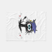 Afgestudeerd Funny Black Cat Afstuderen Laatste da Fleece Deken (Voorkant (Horizontaal))