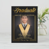 Afgestudeerd. Gouden aanraking Helder je toekomst  Kaart (Staand voorkant)