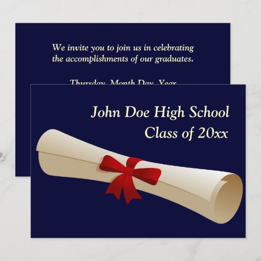 Afgestudeerd Kaart (Voorkant / Achterkant)