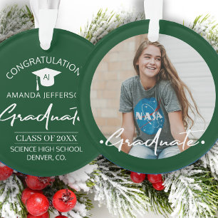 Afgestudeerd   Klasse jaar en school PHOTO groen Ornament