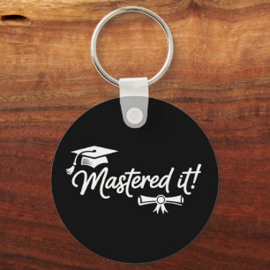 Afgestudeerd Masters Afstuderen Afgestudeerde Grad Sleutelhanger