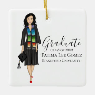 Afgestudeerd met Serape grad hoed en toga Keramisch Ornament