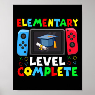 Afgestudeerd op basisonderwijs Cl 2025 Gamer Poster