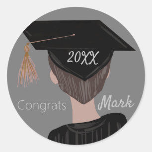 Afgestudeerd op de universiteit Middelbare school Ronde Sticker