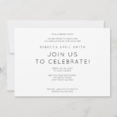 Afgestudeerd Romantische Paarse Tinten Bloemen Fot Kaart (Achterkant)