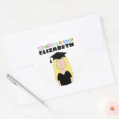 Afgestudeerd Ronde Sticker (Envelop)