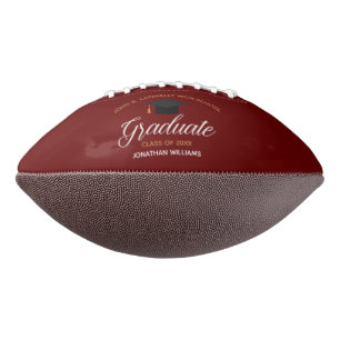 Afgestudeerd Rood Bourgondië Afgestudeerde Student American Football