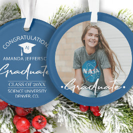 Afgestudeerd | Schooljaar en schoolFOTO blauw Ornament