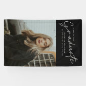 Afgestudeerd script afstudeerfeest foto spandoek (Horizontaal)