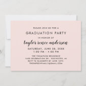 Afgestudeerd Script Foto Roze Afstudeerfeest Kaart (Achterkant)