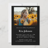 Afgestudeerd Stijlvol 4 Foto Middelbare School Afs Kaart (Achterkant)