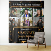 Afgestudeerde aangepaste foto collage naam klas ja wandkleed (In situ)