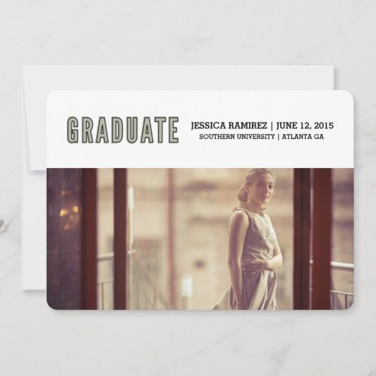 afgestudeerde aankondiging (Voorkant)