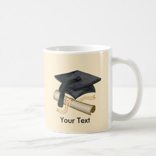 Afgestudeerde baret diploma aangepaste mok