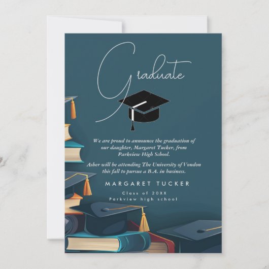 Afgestudeerde dochter Ik Cap Aankondiging (Voorkant)