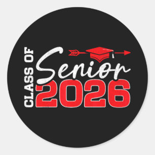 Afgestudeerde eindexamenklas 2026 middelbare schoo ronde sticker