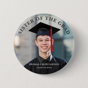 Afgestudeerde foto Zus van de afgestudeerde Ronde Button 5,7 Cm