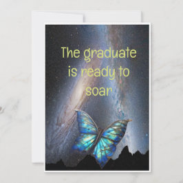 Afgestudeerde is klaar om te vliegen aankondiging